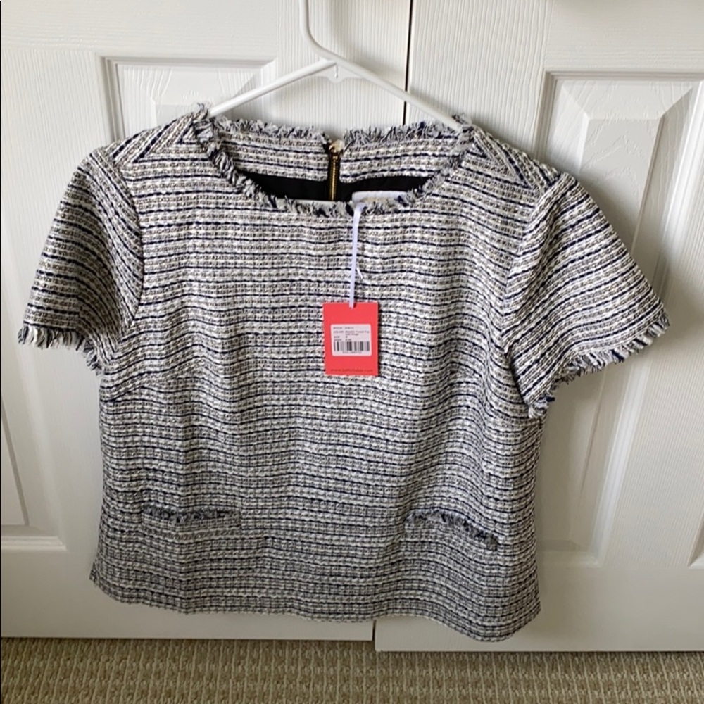NWT Sail fo sable tweed metallic top